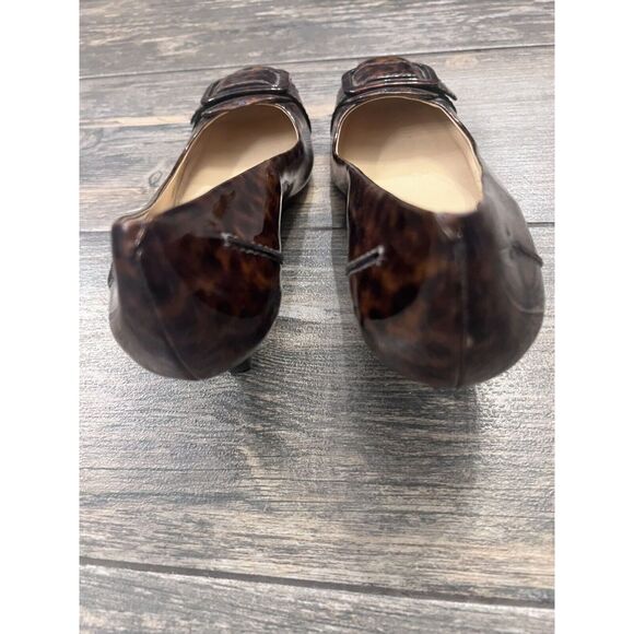 Cole Haan Womens Leopard Patent Leather Square Toe Heel - Size 8B Flaws - Picture 8 of 9